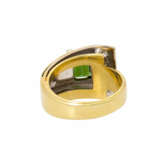 Ring mit Turmalin ca. 1 ct und 5 Brillanten zus. ca. 0,15 ct, - photo 3