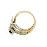 Ring mit Turmalin ca. 1 ct und 5 Brillanten zus. ca. 0,15 ct, - photo 4