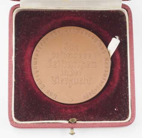 Medaille des Reichsministers für Ernährung und Landwirtschaft, für besondere Leistungen in der Tierzucht, im Etui. - фото 3