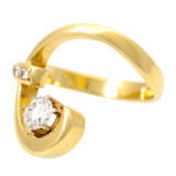 Ring mit Brillant ca. 0,5 ct, - photo 3