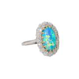 Ring mit Opal und Altschliffdiamanten - photo 1