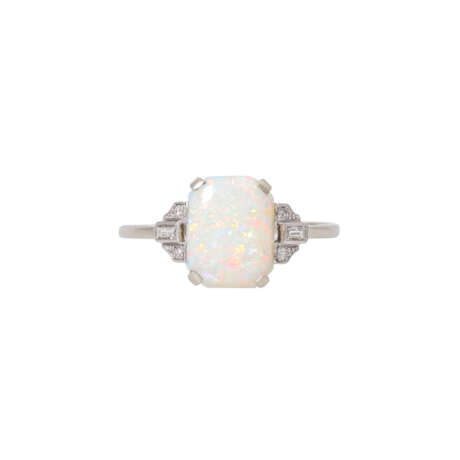 Art Déco Ring mit weißem Opal - photo 2