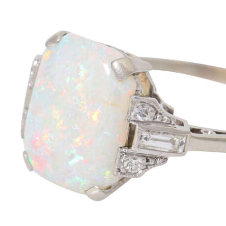 Art Déco Ring mit weißem Opal - photo 3
