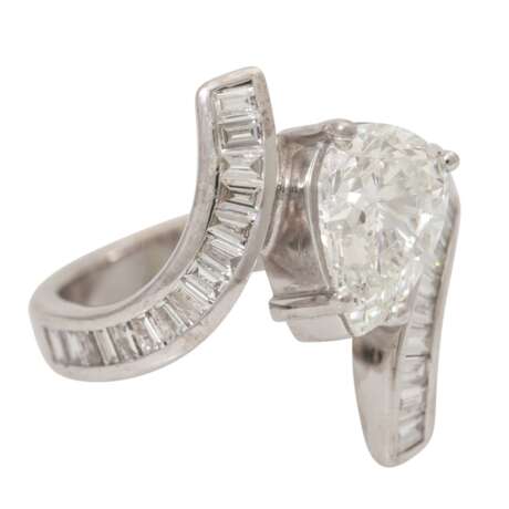Ring mit großem Diamanttropfen von 1,81 ct, - Foto 5