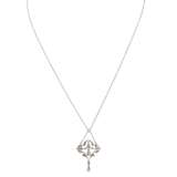 Jugendstil Collier mit Diamanten, - photo 1