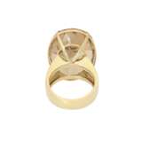 Ring mit großem champagnerfarbenem Quarz - Foto 3