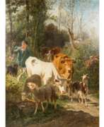Émile van Marcke. VAN MARCKE DE LUMMEN, EMILE (1827-1890) "Abendlicher Heimtrieb der Herde"