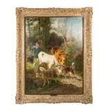 VAN MARCKE DE LUMMEN, EMILE (1827-1890) "Abendlicher Heimtrieb der Herde" - Foto 2