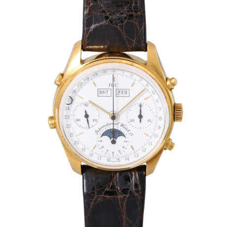 IWC sehr seltener Vollkalender Chronograph Vintage Herren Armbanduhr, Ref. 3710. NOS. Limitiert 150 St. - photo 1