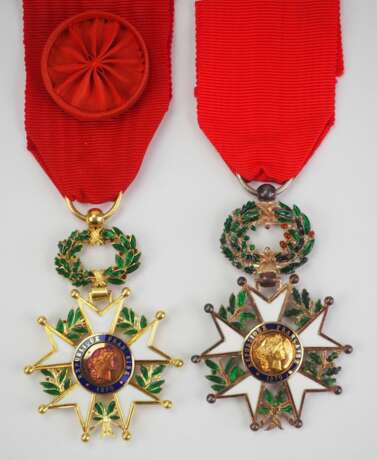 Frankreich : Orden der Ehrenlegion, 9. Modell (1870-1951), Offiziers- und Ritterkreuz - Luxusausführung. - photo 1
