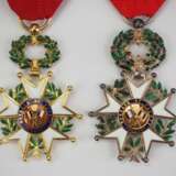 Frankreich : Orden der Ehrenlegion, 9. Modell (1870-1951), Offiziers- und Ritterkreuz - Luxusausführung. - photo 3