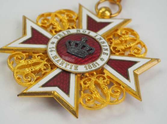 Rumänien : Orden der Krone von Rumänien, 1. Modell (1881-1932), Komturkreuz. - Foto 2