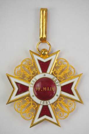 Rumänien : Orden der Krone von Rumänien, 1. Modell (1881-1932), Komturkreuz. - Foto 3