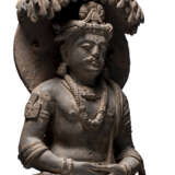 Schöne Skulptur eines Bodhisattva aus grauem Schiefer - Foto 3