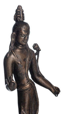 Seltene frühe Bronze des Padmapani auf einem Stand - Foto 5