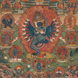 Die tantrischen Gottheiten Hevajra und Nairatmya in liebender Vereinigung - photo 4
