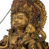 Grosse und massive feuervergoldete Bronze des Bhairava - Foto 4