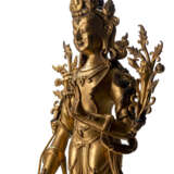 Feine feuerveroldete Bronze des Padmapani - Foto 4