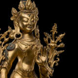 Feine feuerveroldete Bronze des Padmapani - Foto 8