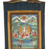 Thangka mit Darstellung eines Siddha in Bokatmontierung - фото 2