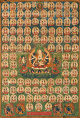 Votivthangka für die weibliche Gottheit Ushnishavijaya