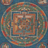 Mandala des Amitayus in Brokatmontierung - photo 1