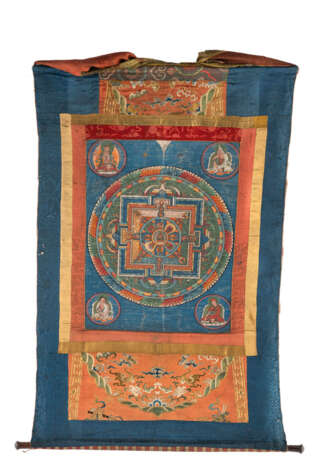 Mandala des Amitayus in Brokatmontierung - фото 3