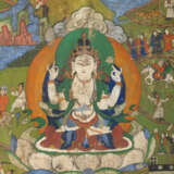 Avalokiteshvara Shadakshari umgeben von narrativen Szenen - фото 3