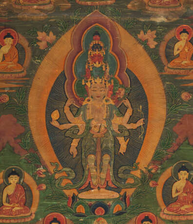 Thangka des Buddha Shakyamuni und Thangka des Avalokiteshvara und Shakyamuni - photo 6