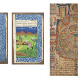 Zwei indische Buchseiten und Mandala mit Aufschrift, gerahmt - Foto 1