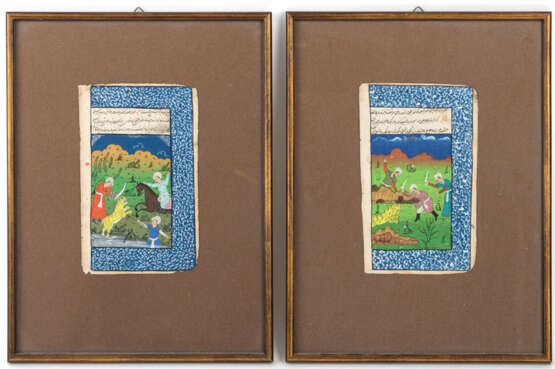 Zwei indische Buchseiten und Mandala mit Aufschrift, gerahmt - photo 4