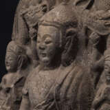 Große und seltene Stele des Buddha Shakyamuni aus Sandstein - Foto 3