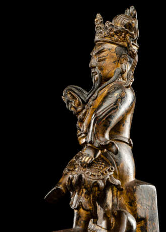 Lackvergoldete Bronze des Guandi - photo 3