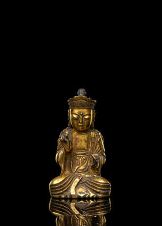 Sehr seltene feuervergoldete Bronze des Buddha - фото 1