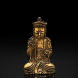 Sehr seltene feuervergoldete Bronze des Buddha - Foto 2
