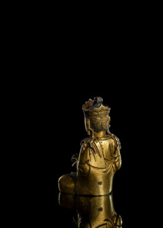 Sehr seltene feuervergoldete Bronze des Buddha - photo 5