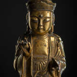 Sehr seltene feuervergoldete Bronze des Buddha - photo 6