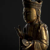 Sehr seltene feuervergoldete Bronze des Buddha - Foto 8
