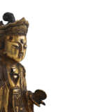 Sehr seltene feuervergoldete Bronze des Buddha - Foto 11