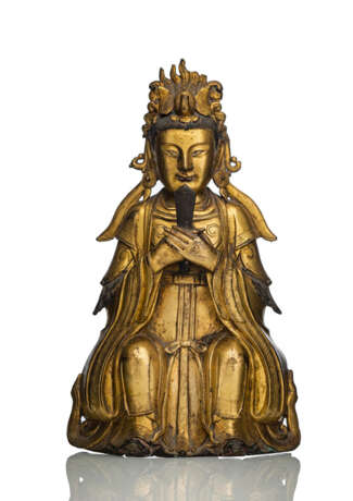 Feuervergoldete Bronze der Bixia Yuanjun - photo 1