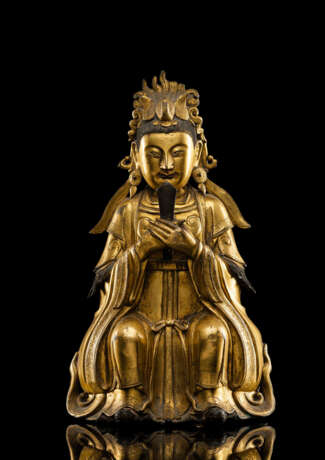 Feuervergoldete Bronze der Bixia Yuanjun - photo 5