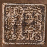 Weihrauchbrenner aus Bronze, innen mit Drachendekor in Relief um Marke - фото 2