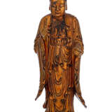 Lackvergoldete Figur eines stehenden Bodhisattva - photo 2