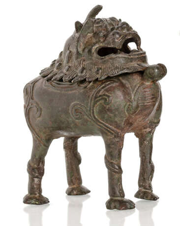 Kleiner Weihrauchbrenner in Form eines Luduan aus Bronze - photo 1