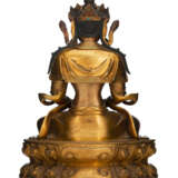 Exzellente feuervergoldete Bronze des Amitayus - photo 2