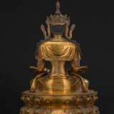 Exzellente feuervergoldete Bronze des Amitayus - photo 9