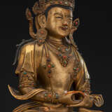 Exzellente feuervergoldete Bronze des Amitayus - photo 11