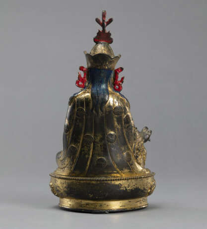 Teilvergoldete Bronze des Padmasambhava - фото 3