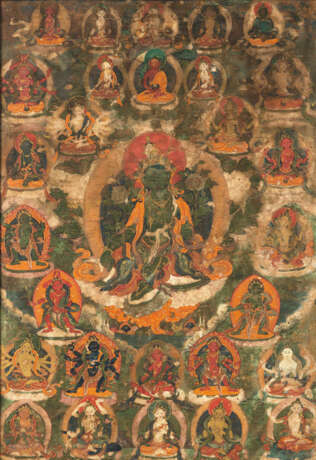 Thangka mit zentraler Darstellung der Syamatara - photo 1