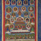 Thangka mit Darstellung einer Stupa - photo 1